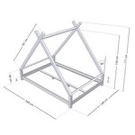 Lit tipi enfant TAHUKA 140 x 200 gris clair