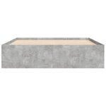 vidaXL Cadre de lit gris béton 150x200 cm très grand