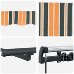 Store manuel rétractable vidaXL Vert et Jaune 400x350 cm