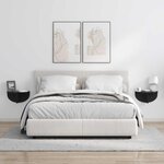 vidaXL Étagère Murale 2 Pièces Noir 38 x 19 x 19 cm Bois d'ingénierie