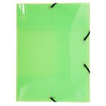 Chemise à élastique 3 rabats Polypropylène 7/10e Crystal Colours A3 - Couleurs aléatoires EXACOMPTA