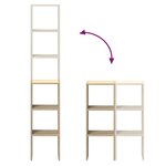 vidaXL Bibliothèques 2 Pièces empilable chêne sonoma bois d'ingénierie