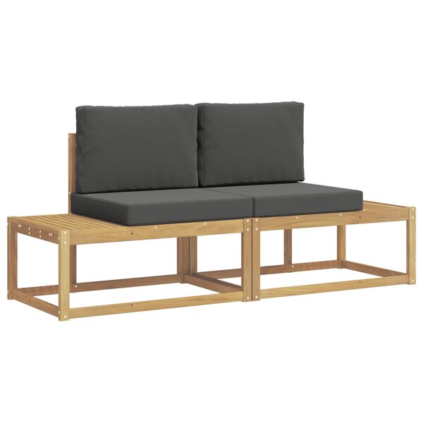 vidaXL Ensemble de canapés d'extérieur 2 pc Blanc et anthracite