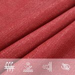 vidaXL Voile d'ombrage 160 g/m² Rouge 4x4x4 m PEHD