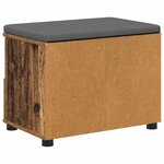 vidaXL Banc d'entrée avec coussin Bois ancien 60 x 38 x 46 cm
