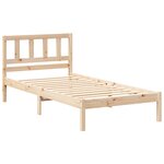 vidaXL Cadre de lit Marron 75 x 190 cm Bois massif en pin