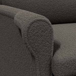 vidaXL fauteuil Gris foncé 76 x 94 x 102 cm Tissu en Sherpa doux