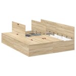 vidaXL Cadre de lit avec rangement Chêne Sonoma 140 x 190 cm