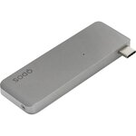 QDOS PowerLink Mini Hub USB-C 5-en-1 - Gris Sideral