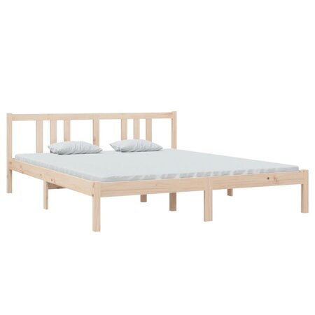 vidaXL Cadre de lit Bois massif 160x200 cm