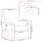 vidaXL Fauteuil de massage inclinable électrique cappuccino similicuir