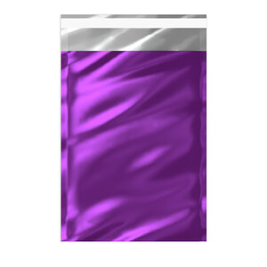 Lot de 50 sachet alu métallisé brillant violet 229 x 162 mm