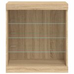 vidaXL Buffet avec lumières LED chêne sonoma 60 5x37x67 cm