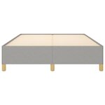 vidaXL Cadre de lit sans matelas gris clair 140x200 cm tissu