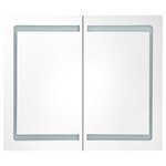 vidaXL Armoire de salle de bain à miroir LED Gris béton 80x12x68 cm