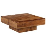vidaXL Table basse 80x80x30 cm bois d'acacia massif