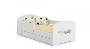 Lit enfant LUK BAR+SZU 160x80 AVION tiroir de rangement avec matelas