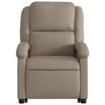 vidaXL Fauteuil inclinable électrique cappuccino similicuir