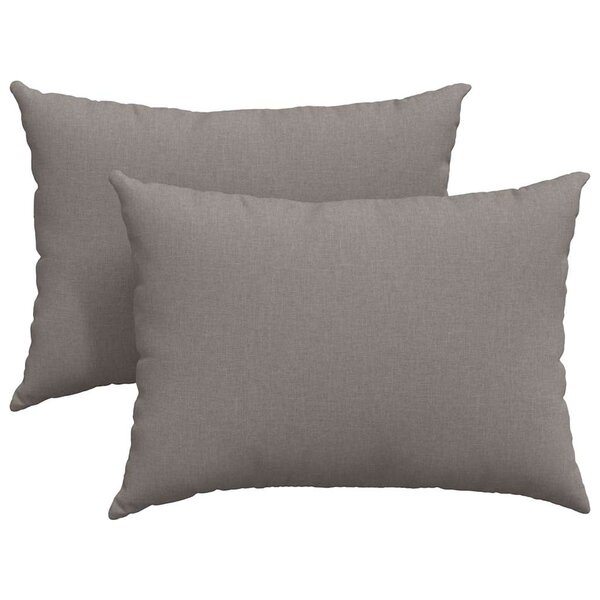 vidaXL Coussins de canapé 2 Pièces Taupe 70 x 50 cm tissu