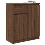 vidaXL Buffet avec tiroir chêne brun 71x35x84 cm bois d'ingénierie