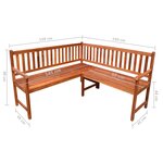 vidaXL Banc d'angle de jardin avec coussins 150cm Bois d'acacia massif
