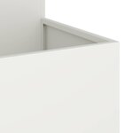 vidaXL Cache-pot de jardin Blanc 100 x 100 x 60 cm Acier