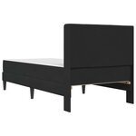 vidaXL Cadre de lit avec matelas Noir 80 x 200 cm Velours