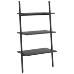vidaXL Étagère inclinée à 3 niveaux Noir 64x34x116 cm
