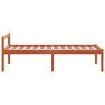 vidaXL Lit pour personne âgée cire marron 90x200 cm bois de pin massif