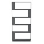 vidaXL Bibliothèque/Séparateur de pièce Gris 80x25x163 5 cm Pin massif