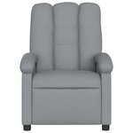 vidaXL Fauteuil de massage inclinable Gris clair Tissu