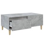vidaXL Table basse Gris béton 90x50x36 5 cm Bois d'ingénierie