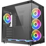 XIGMATEK BOITIER PC Aquarius Plus - Moyen Tour - RGB - Noir - Verre trempé - Format ATX (EN43354)