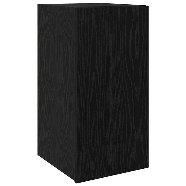 vidaXL Cabinet TV mural Montage mural Chêne noir Bois d'ingénierie