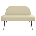 vidaXL Banc rembourré avec dossier Crème 110 x 60 x 76 cm Simili cuir