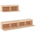 vidaXL Meubles TV 3 Pièces Bois massif de pin