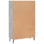 vidaXL Buffet haut gris béton 69 5x31x115 cm bois d'ingénierie