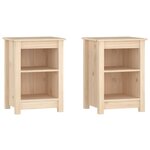 vidaXL Tables de chevet 2 Pièces 40x35x55 cm Bois de pin solide