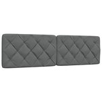vidaXL Coussin de tête de lit gris foncé 180 cm tissu