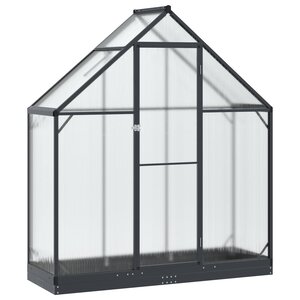 vidaXL Serre de jardin avec porte Anthracite 183 5 x 63 5 x 207 cm