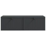 vidaXL Meuble TV mural Noir 98 x 41 x 30 cm Bois d'ingénierie