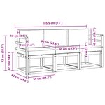 vidaXL Ensemble de canapés d'extérieur 3 Pièces