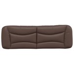 vidaXL Coussin de tête de lit Hvar marron 160 cm similicuir