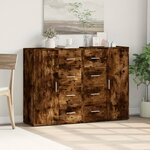 vidaXL Buffets 2 Pièces chêne fumé 60x31x84 cm bois d'ingénierie