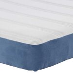 vidaXL Matelas de Lit avec matelas Bleu 120 x 190 cm tissu