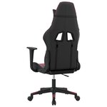 vidaXL Chaise de jeu Noir et rouge bordeaux Similicuir