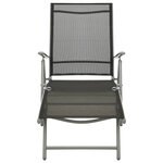 vidaXL Salon de jardin 3 Pièces textilène et aluminium argenté