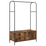 vidaXL Porte-vêtements avec étagères Chêne fumé 100x44x160 cm