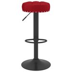 vidaXL Tabourets de bar lot de 2 rouge bordeaux velours