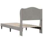 vidaXL Cadre de lit avec tête de lit Gris clair 100 x 200 cm Velours